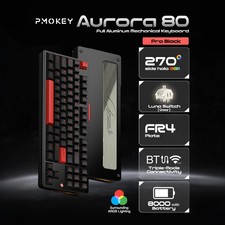 PMOKEY Aurora80 TKL Wireless Mechanical Keyboard - Warm Silver, Luna (Linear) picture