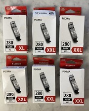 Lot of 6 Empty Virgin Genuine OEM Canon CLI-280 XXL  Ink Cartridges for refill picture