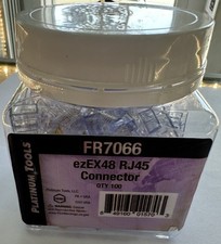 Platinum Tools ezEX48 RJ45 Connector (100-Pieces / Jar) FR7066 picture