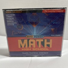 The Learning Company Mind Power Math High School PC Win MAC 6 CD Set picture