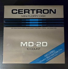 Certron MD-2D 5.25 Floppy Disks Box 10 Count Brand New Sealed DSDD 5.25