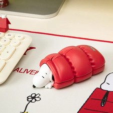 Peanuts Snoopy Figure Wireless Mouse Bluetooth 2.4GHz Multi-Pairing Red PC Cute picture