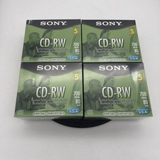 Lot of 4 Packs Sony CD-RW Blank Discs 700MB 80 Min. Rewritable 5 Disc To A Pack picture