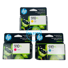 GENUINE 3-PACK HP 910XL Cyan/Magenta/Yellow Color Ink Cartridges SEALED 11/2026+ picture