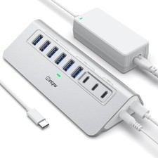 9-Port Powered USB Hub 10Gbps USB 3.2 with USB-A/C Ports PD Charging Adapter picture