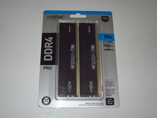 New Crucial Pro 64GB Kit (2x32GB) DDR4 3200MHz C22 UDIMM Desktop Memory Kit picture
