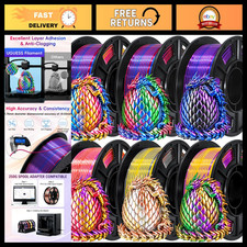 3D Printer Filament Bundle - 1.75mm PLA+ Tri-Color, 250g x 6 Spools for Printing picture