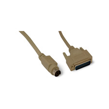 6ft Mini DIN 8 Male to DB25 Male Serial Cable - Beige picture