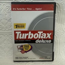 2002 TurboTax Deluxe Federal + State Turbo Tax Software CD New SEALED picture
