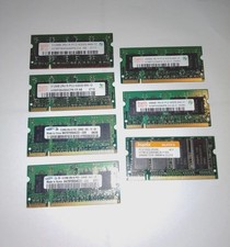 Lot of 7 Mixed Laptop RAM Modules - 4x 512MB, 3x 256MB - Hynix, Samsung UNTESTED picture