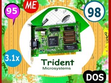 RETRO DOS✔️PCI Video Card✔️Trident 9440✔️Supports Win 3.1x 98✔️1MB Expandable picture