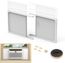 Window Air Conditioner Side Panels with Frame,Adjustable Extra Wide Air Condi... picture