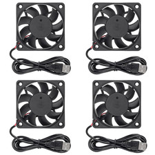 4Pcs 6015 Fan 60X60X15Mm DC 5V 60Mmx15Mm Brushless Fan Replacement Ball Bearing picture