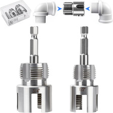 2PCS Internal & External Pipe Threading Tool, 1/2'' 3/4'' PVC Pipe Threader K... picture