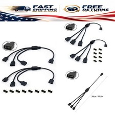 Jstincal 1-to-3 ARGB Splitter Cable 5V 3 Pin Addressable RGB Extension, 2 Pack picture