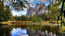 Landscape mountains yosemite national park california Custom Gaming Mat Desk picture