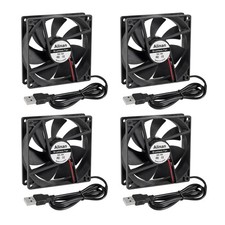 4pcs 9225 92mm x 92mm x 25mm DC 12V 2Pin Computer Fan High Speed Muffin 5V USB picture