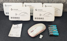 Lot of 5  - Joyaccess 2.4GHz Wireless Mobile Mouse - Pink White 🔥New🔥 picture