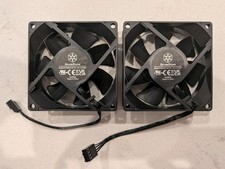 ❄️ 2 × Silverstone CoolCox CC8025H12D 80mm×25mm PWM Exhaust Fans RM61-312 picture