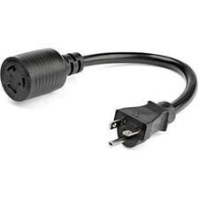 3 ft. Heavy Duty Extension Cord - NEMA L5-20R to NEMA 5-20P Black Extension C... picture