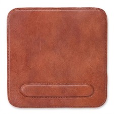 Genuine Leather Mouse Pad with Wrist Rest Brown NonSlip EcoFriendly picture