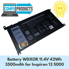 Dell Battery WDXOR 0FC92N 11.4V 42Wh 3500mAh for Dell Inspiron 13 5000 Series picture