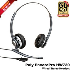Poly EncorePro HW720 Stereo Binaural Headset QD Wired Mic Black 805H6AA picture