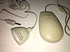 Vintage Apple Desktop Bus Mouse II & 590-0670 PlainTalk Stereo Microphone Mac picture