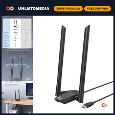 AX1800 USB WiFi 6 Adapter, Long Range High Gain Antennas, USB 3.0 Connectivity picture