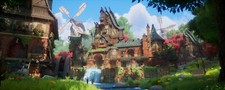 Landscape peter tran cgi mill grass sunlight windmill Custom Gaming Mat Desk picture