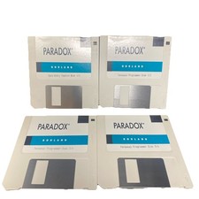 4 Vintage Borland Paradox 3.5 Disks 1988 picture