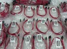 Lot of 3 Supermicro SATA 57.5cm 2ft Cable CBL-0044L Flat Straight-Straight SATA3 picture