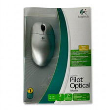 Logitech Pilot Optical Mouse Wired USB PS/2 3-Button Scroll Silver X955N picture
