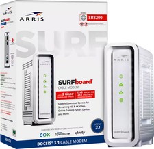 ARRIS - SURFboard SB8200 32 x 8 DOCSIS 3.1 Gig-Speed Cable Modem - White picture