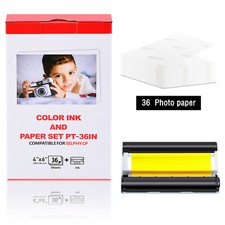Fits Canon Selphy CP1300/1200 Ink Toner 4X6in 36 Sheets Photo Paper Set KP-36IP picture