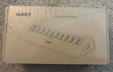 Aukey CB-H6 10-Port USB 3.0 Hub Aluminum Alloy w/ LED Indicator NEW picture