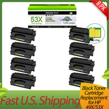 8 PK 49X/53X Q5949X Q7553X Black High Yield Toner Cartridge For HP Use in 1320t picture