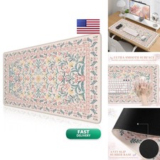 iCasso Desk Mat,Mouse Pad Office Desk,35.4x15.7in,Pink Floral Large Mouse Pad picture