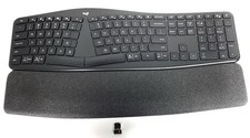 Logitech Logi ERGO K860 Wireless Keyboard Bluetooth w/Dongle Excellent Condition picture