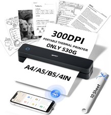 iDPRT A4 Portable Printer Thermal Wireless Bluetooth Printers for Travel Inkless picture