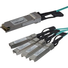 StarTech AOC Breakout Cable for Cisco QSFP-4X10G-AOC3M - 3m 40G 1x QSFP+ to 4x picture