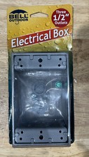Bell Single Gang 1/2 In. 3-Outlet Gray Aluminum Weatherproof Outdoor Outlet Box picture