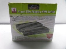 NEW Linkskey 4-Port Slim Palmtop KVM Switch w Audio & Mic LKV-S04ASK picture