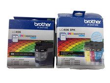 GENUINE Brother LC406 Black & LC406 Tri-Color C/M/Y Ink Cartridges NEW 7/2026+ picture