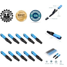 Versatile 10pc SC-UPC Fiber Optic Connectors - Weatherproof for Any Environment picture