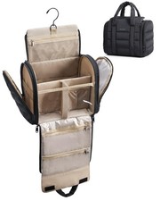 BAGSMART Travel Toiletry Bag with Removable Partition, Puffy Water-resistant ... picture