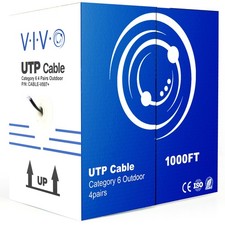 VIVO 1000ft Cat6 LAN Ethernet Cable Wire 1,000ft Cat-6 Waterproof Outdoor Burial picture