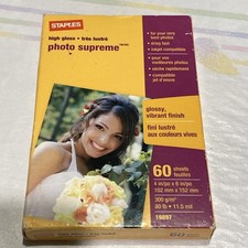 Staples High Glossy Photo Supreme (19897) 60 Sheets 4 in/po x 6 in/po D1 picture