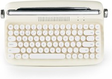 YUNZII ACTTO B303 Bluetooth Retro Typewriter Keyboard Ivory Butter picture