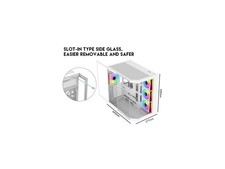 ARGB-N3-W White USB3.0/ Type C Tempered Glass E-ATX /ATX Dual Chamber DIYPC picture